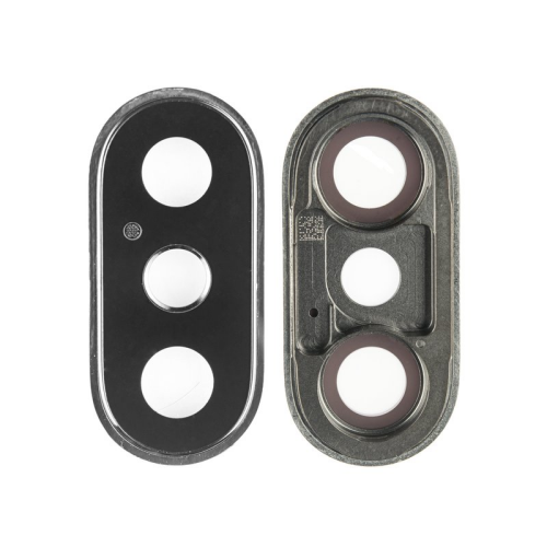 Hauptkamera Linse + Rahmen - Silber passend für iPhone X