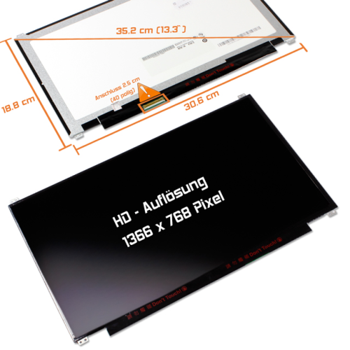 LED Display 13,3" 1366x768 passend für Samsung NP905S3G-K02UK