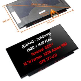 QLED Display 14,0" 2560x1440 passend für Lenovo...