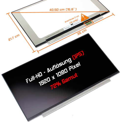 LED Display 15,6" 1920x1080 passend für HP Omen 15-DC0091CL