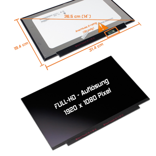 LED Display 14,0" 1920x1080 passend für Asus Zenbook 3 Deluxe UX490UA