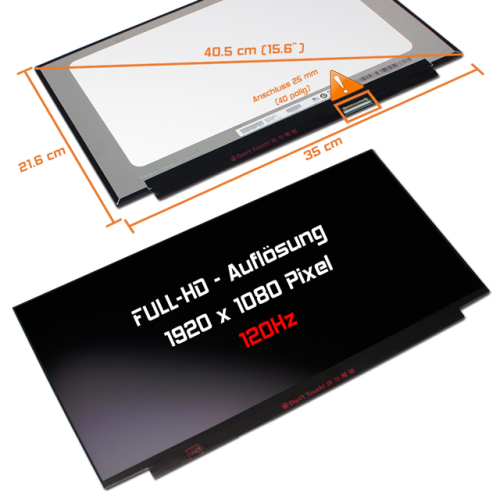 LED Display 15,6" 1920x1080 120Hz passend für MSI GL65 9SEK