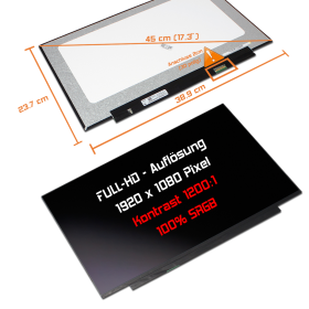 LED Display 17,3" 1920x1080 matt passend für...