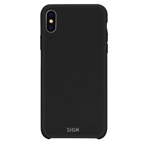 SiGN Liquid Silikon Case Schutzhülle Schutzcover passend für iPhone XS Max black/schwarz