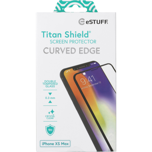 eStuff Titan Shield Schutzfolie Schutzglas passend für Apple iPhone Xs Max