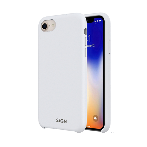 SiGN Liquid Silikon Case Schutzhülle Schutzcover passend für iPhone 7/8/SE 2020 weiß
