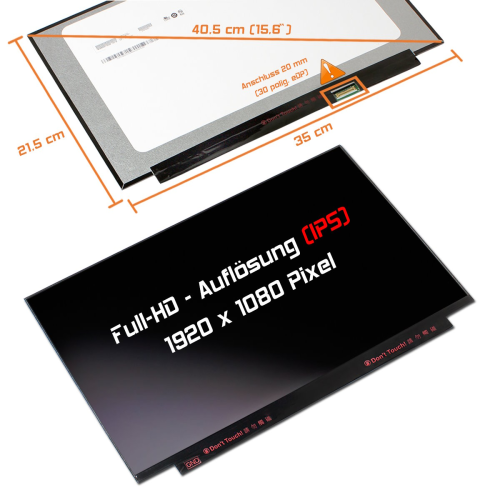 LED Display 15,6" 1920x1080 passend für HP Pavilion 15-DK0022TX