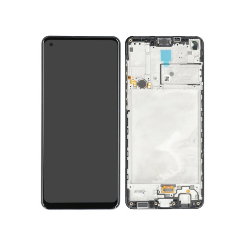 Display Modul mit Rahmen und Toucheinheit black/schwarz GH82-22988A für Samsung Galaxy A21s SM-A217F