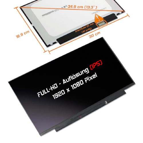LED Display 13,3" 1920x1080 On-Cell-Touch passend für Lenovo ThinkPad X390