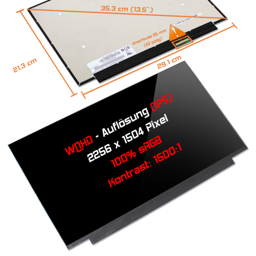 LED Display 13,5" 2256x1504 passend für Acer Swift 3 SF313-52-71Y7