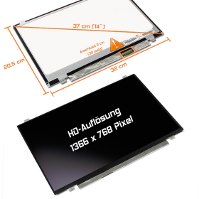 LED Display 14,0" 1366x768 passend für Asus...