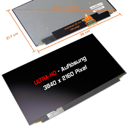 LED Display 15,6" 3840x2160 passend für Sharp LQ156D1JW42