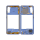Samsung Galaxy A41 SM-A415F Mittel Cover Mittel-Gehäuse prism crush blue GH98-45511D