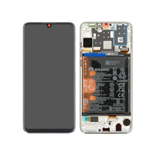 Huawei P30 Lite Display LCD Touchscreen + Rahmen/Akku - pearl white 02352RQC
