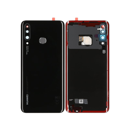 Huawei P30 Lite Akkudeckel / Batterie Cover + Fingerprint - midnight black 02352RPV