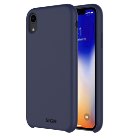 SiGN Liquid Silikon Case Schutzhülle Schutzcover passend für iPhone XR blau
