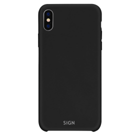 SiGN Liquid Silikon Case Schutzhülle Schutzcover passend für iPhone X/XS schwarz