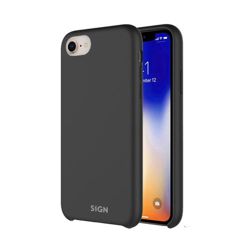 SiGN Liquid Silikon Case Schutzhülle Schutzcover passend für iPhone 7/8/SE 2020 schwarz