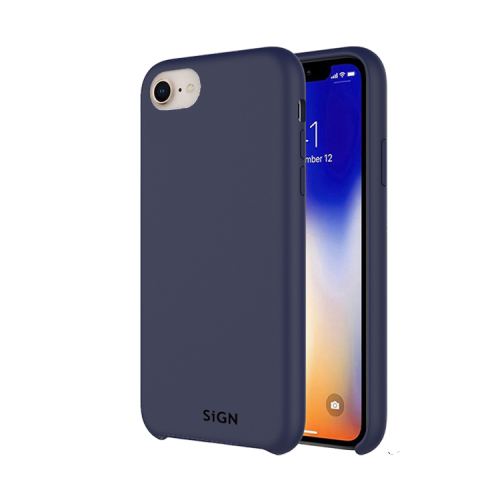 SiGN Liquid Silikon Case Schutzhülle Schutzcover passend für iPhone 7/8/SE 2020 blau