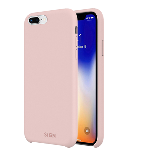 SiGN Liquid Silikon Case Schutzhülle Schutzcover passend für iPhone 7/8 Plus pink