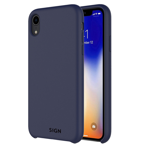SiGN Liquid Silikon Case Schutzhülle Schutzcover passend für iPhone X/XS blau