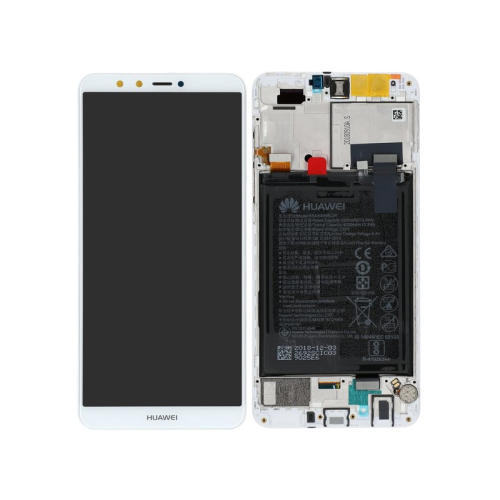 Huawei Y9 2018 Display LCD Touchscreen + Rahmen/Akku - white 02351VFU