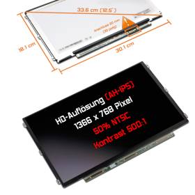 LED Display 12,5" 1366x768 passend für Dell...