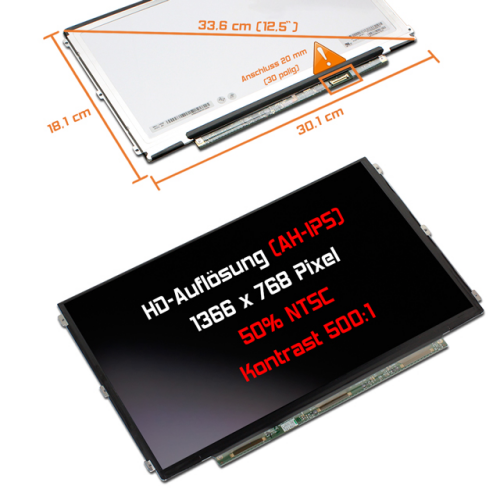 LED Display 12,5" 1366x768 passend für HP SPS 804085-003