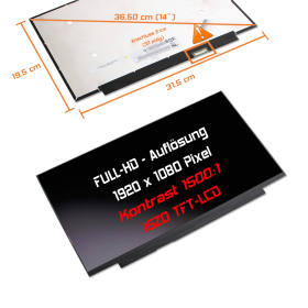 LED Display 14,0" 1920x1080 passend für Lenovo...