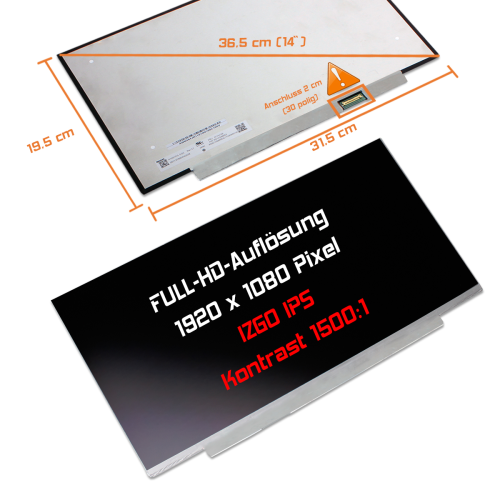 LED Display 14,0" 1920x1080 100%sRGB passend für Lenovo ThinkPad T14-20UES00H00
