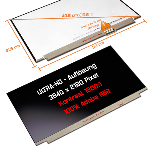 LED Display 15,6" 3840x2160 100%sRGB passend für Asus ProArt StudioBook Pro 15 W500G5T