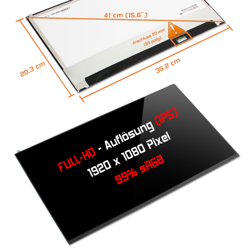 LED Display 15,6" 1920x1080 100%sRGB passend für LG Gram 15Z980-B.AA78B