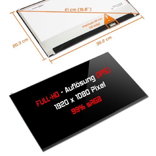 LED Display 15,6" 1920x1080 passend für LG Display LP156WF8 (SP)(A1)