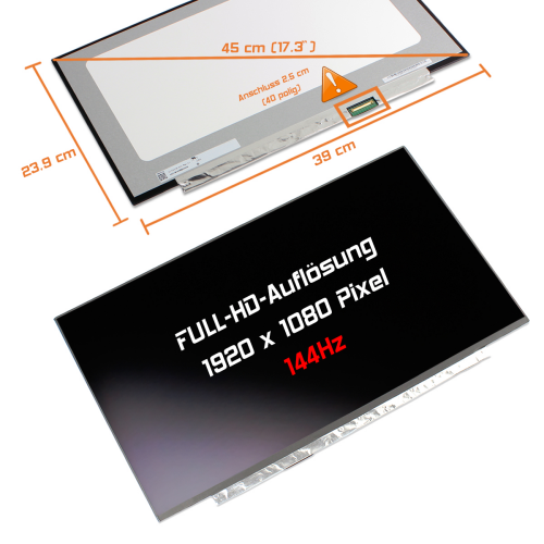 LED Display 17,3" 1920x1080 passend für LG Display LP173WFG (SP)(B2)