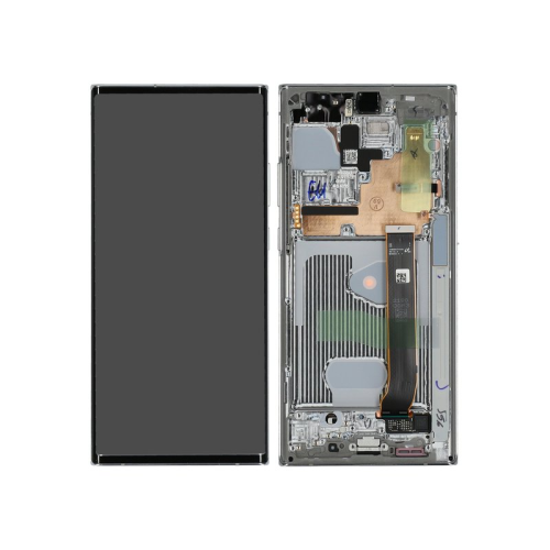 Samsung Galaxy Note 20 Ultra 5G SM-N986B OLED Display Modul Rahmen Touchscreen mystic white GH82-23596C