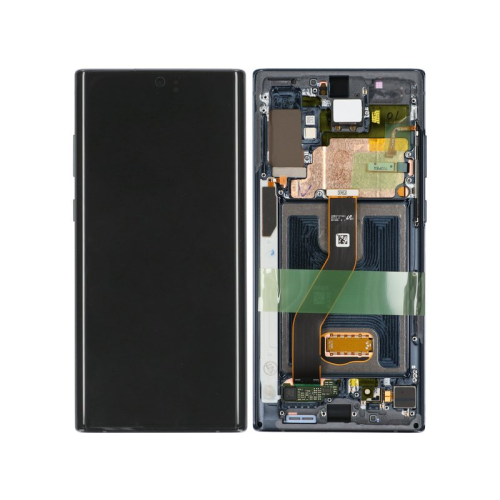 Samsung Galaxy Note 10+ 5G SM-N976B OLED Display Modul Rahmen Touchscreen aura black GH82-20838A