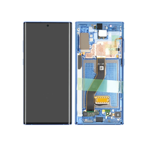 Samsung Galaxy Note 10+ SM-N975F OLED Display Modul Rahmen Touchscreen aura blue GH82-20838D