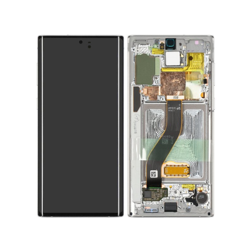 Samsung Galaxy Note 10 SM-N970F OLED Display Modul Rahmen Touchscreen aura white GH82-20818B