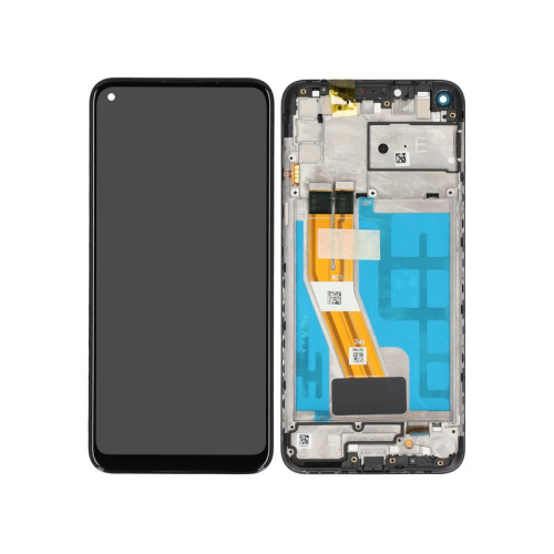 Display Modul mit Rahmen und Toucheinheit black/schwarz GH81-18736A für Samsung Galaxy M11 SM-M115F