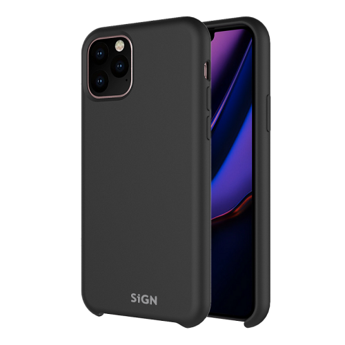 SiGN Liquid Silikon Case Schutzhülle Schutzcover passend für iPhone 12 Pro Max schwarz