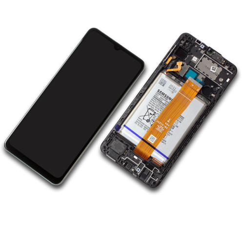 Samsung Galaxy A12 SM-A125F Display Modul Rahmen Touchscreen inkl. Akku schwarz/black GH82-24708A GH82-24709A