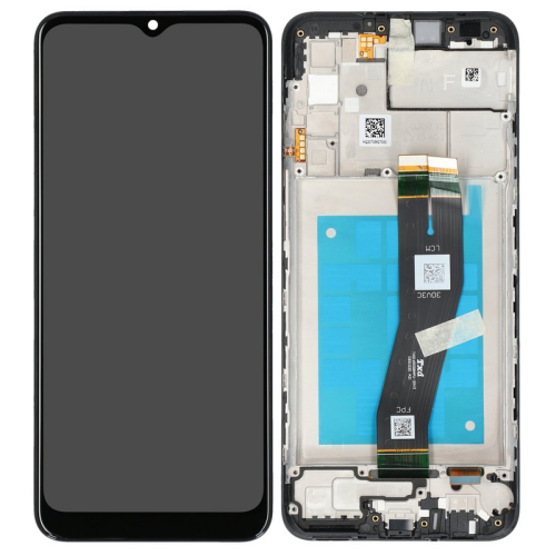 Display Modul mit Rahmen und Toucheinheit black/schwarz GH81-20181A für Samsung Galaxy A02s (SM-A025G)