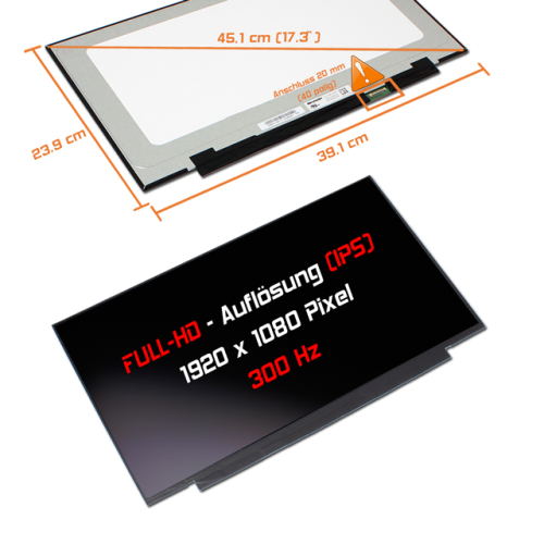 LED Display 17,3" 1920x1080 passend für Asus Strix Scar 17 G732LXS