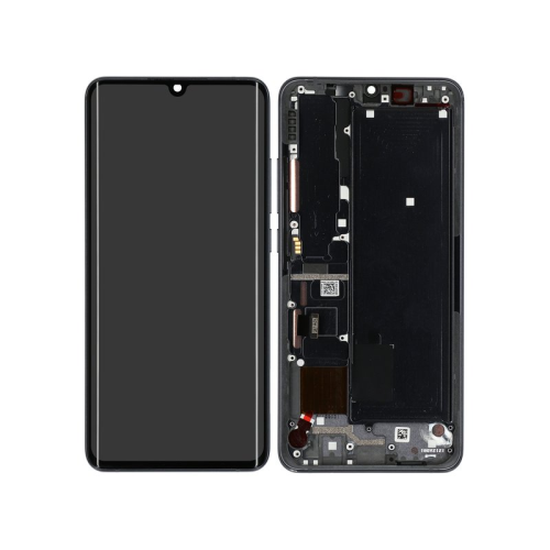 Xiaomi Mi Note 10 Display Modul Rahmen Touchscreen midnight black 56000300F400