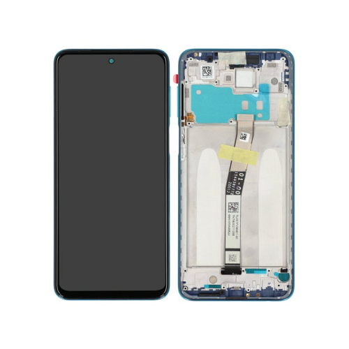Xiaomi Redmi Note 9S Display Modul Rahmen Touchscreen aurora blue/blau 560003J6A100