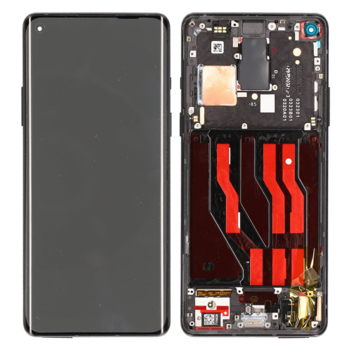Display Modul mit Rahmen und Toucheinheit onyx black/schwarz 2011100172 für OnePlus 8 (IN2010)