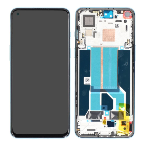 OnePlus Nord 2 5G Display Modul Rahmen Touchscreen blue haze blau 2011100359