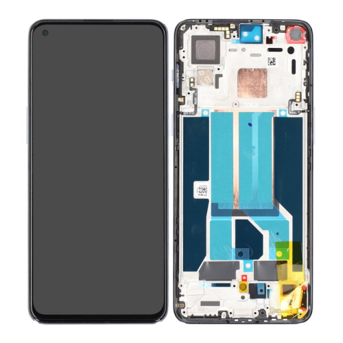 Display Modul mit Rahmen und Toucheinheit grey/grau sierra 2011100360 für OnePlus Nord 2 5G (DN2103)