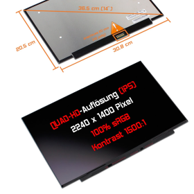 LED Display 14,0" 2240x1400 matt passend für...