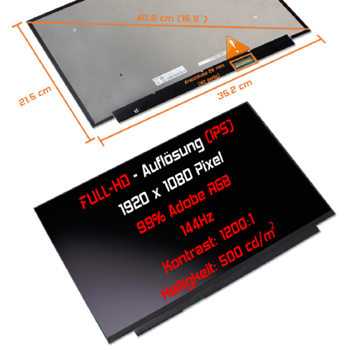 LED Display 15,6" 1920x1080 passend für Asus TUF A15 FA506IV-HN172
